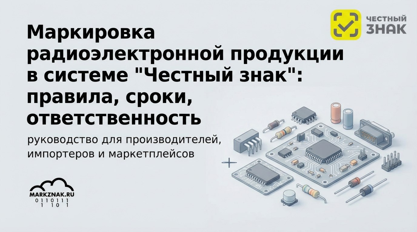Маркировка радиоэлектронной продукции в Честном знаке: правила, сроки и ответственность.