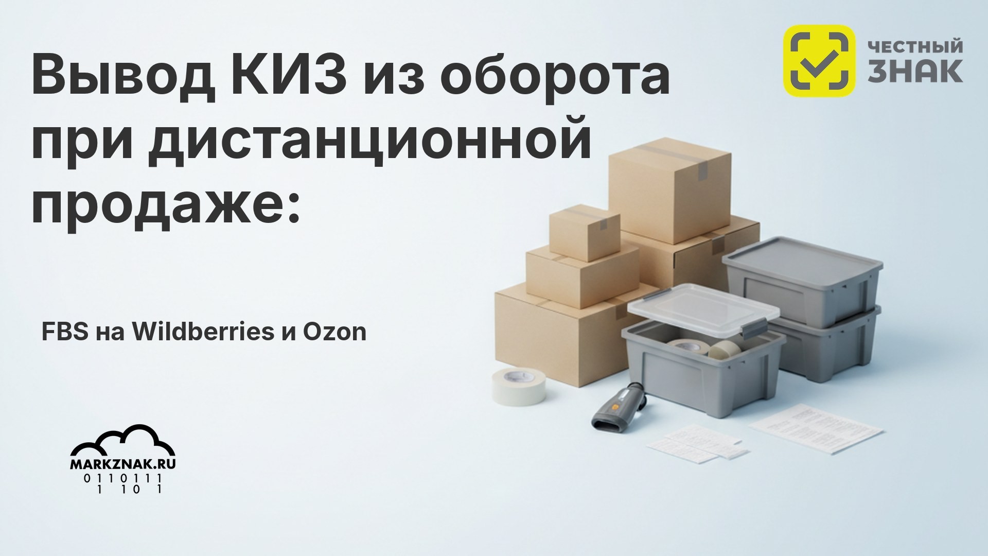 Вывод КИЗ из оборота при дистанционной продаже: FBS на Wildberries и Ozon